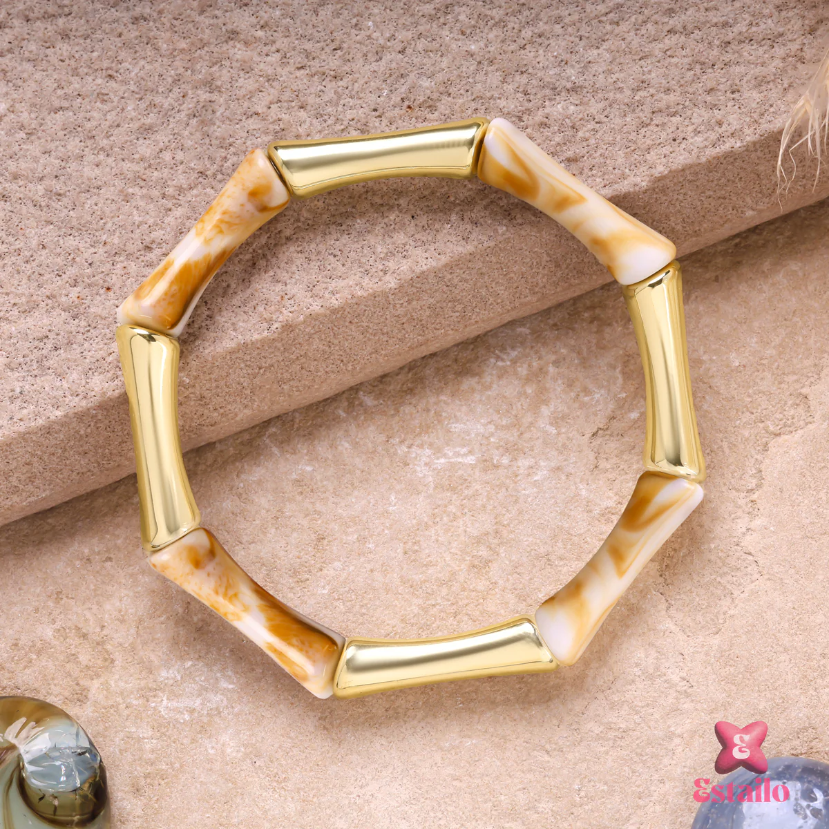 Boho-Chic Bamboo  Bracelet - Image 3