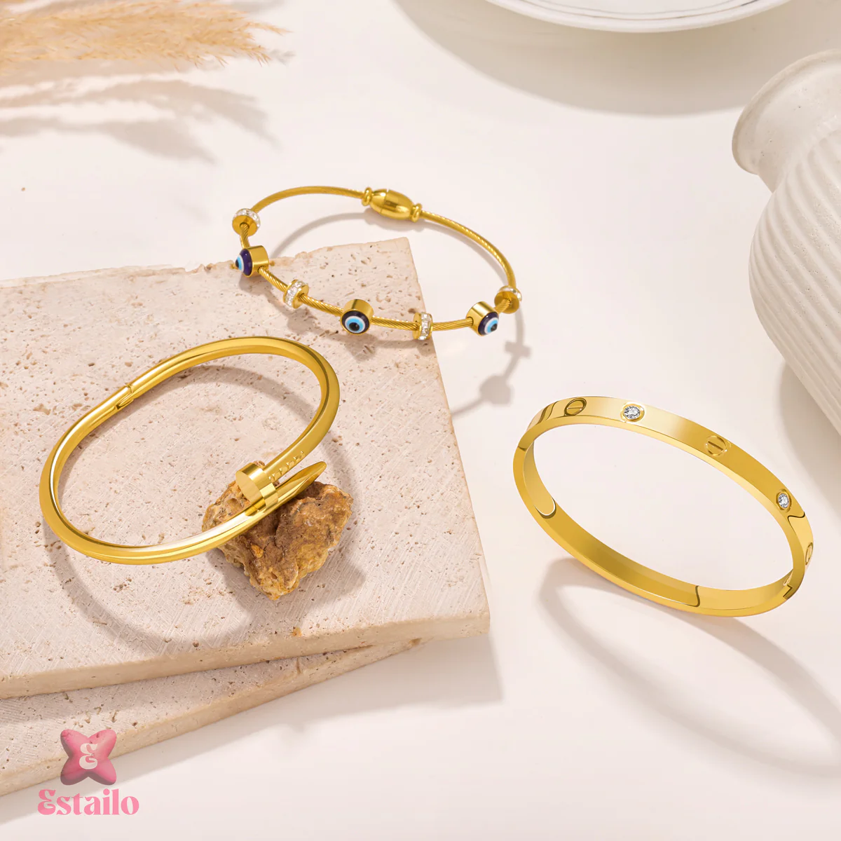 Anti Tarnish Combo of 3 Bracelet (Adjustable) - Image 3