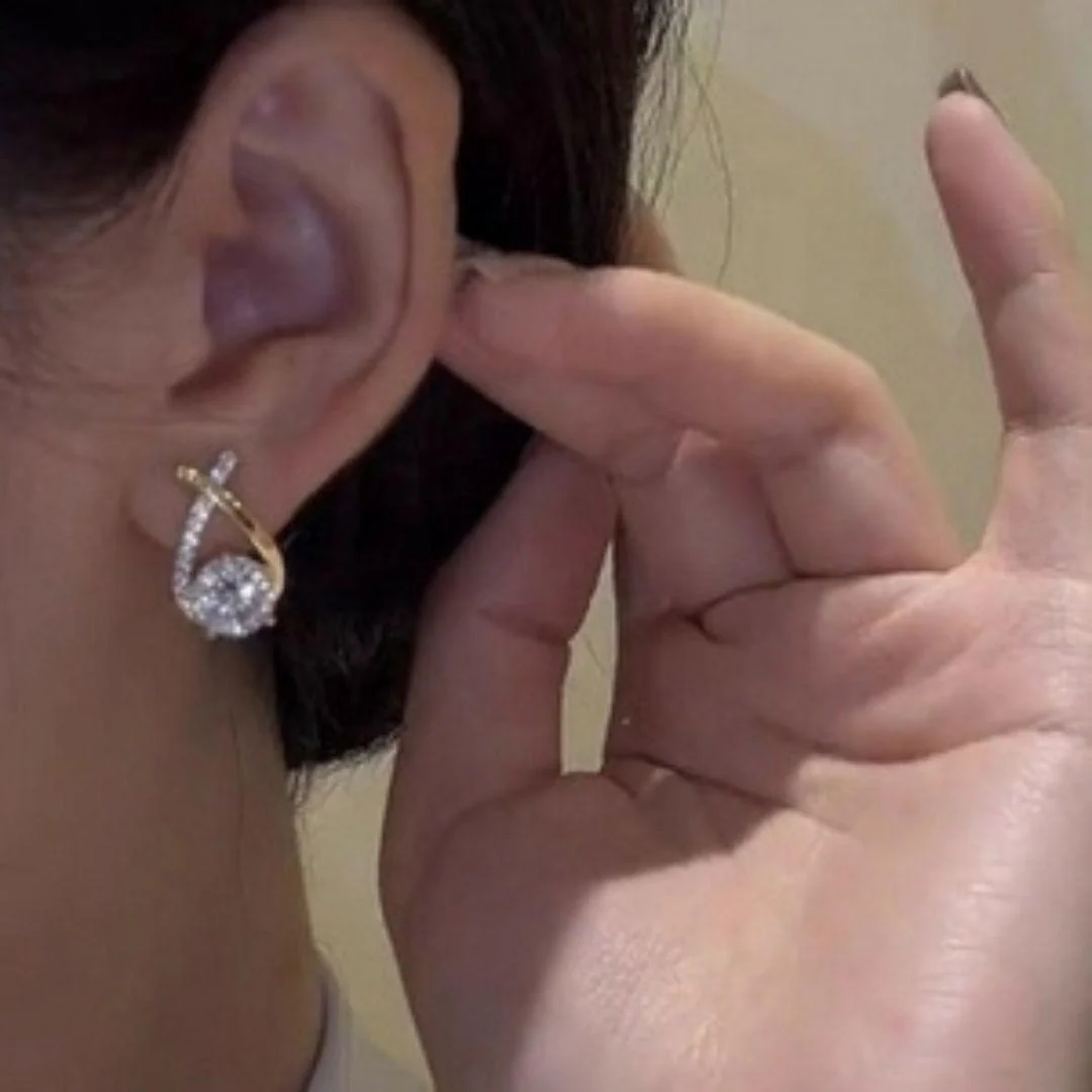 Cross Bling Minimal Earrings - Image 5