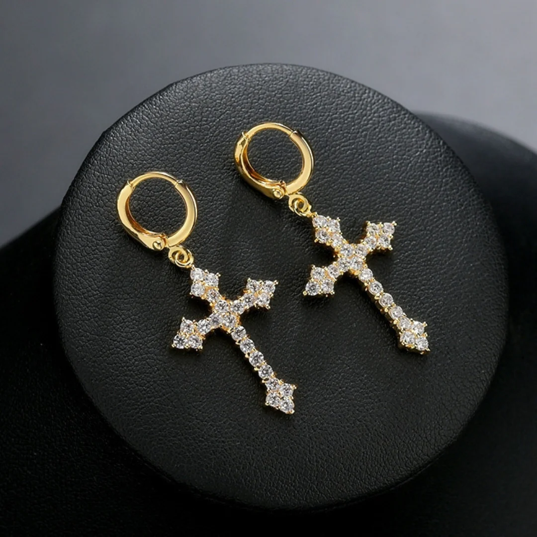 Divine Radiance Cross Earrings - Image 3