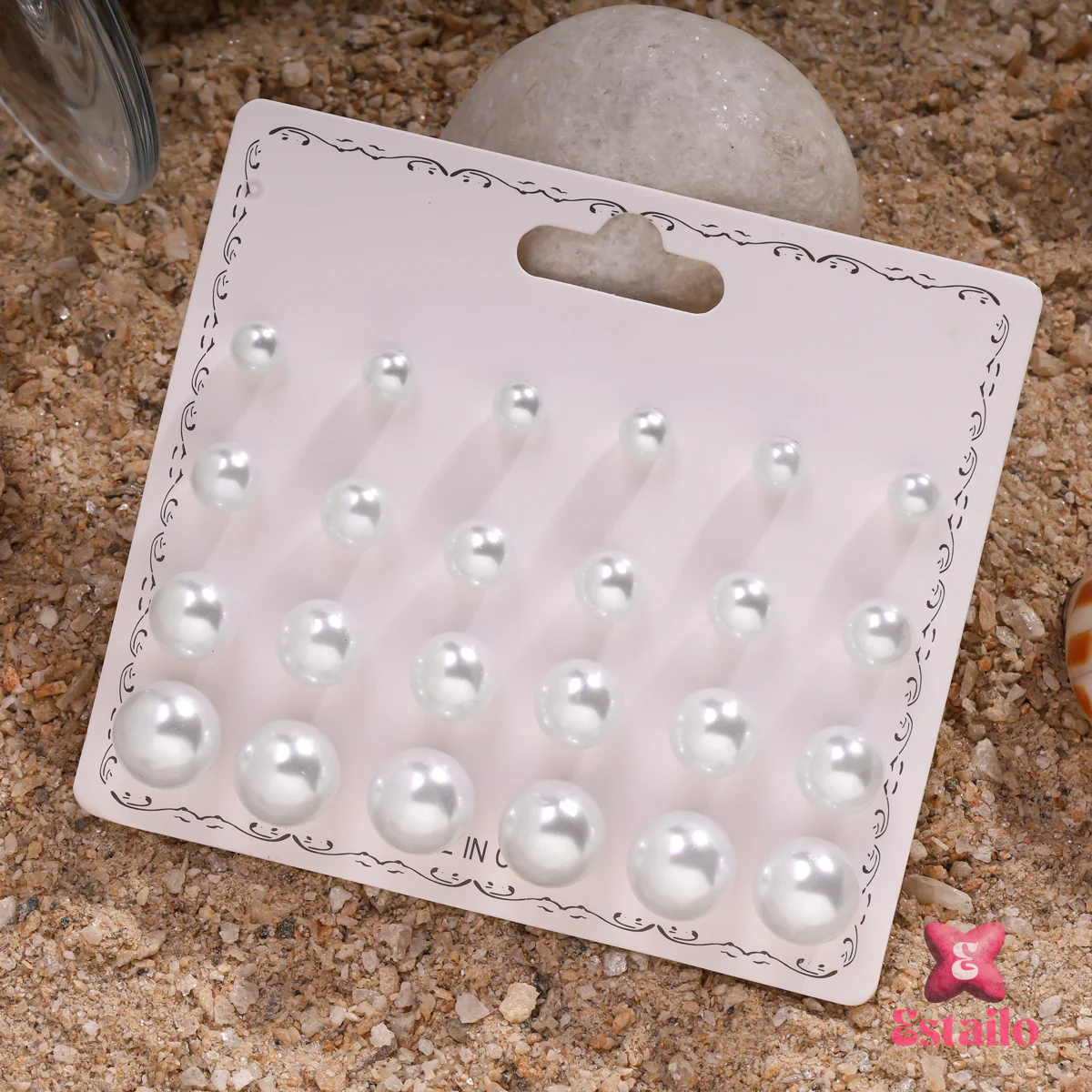 Essential White Pearl Stud Earring - Image 2