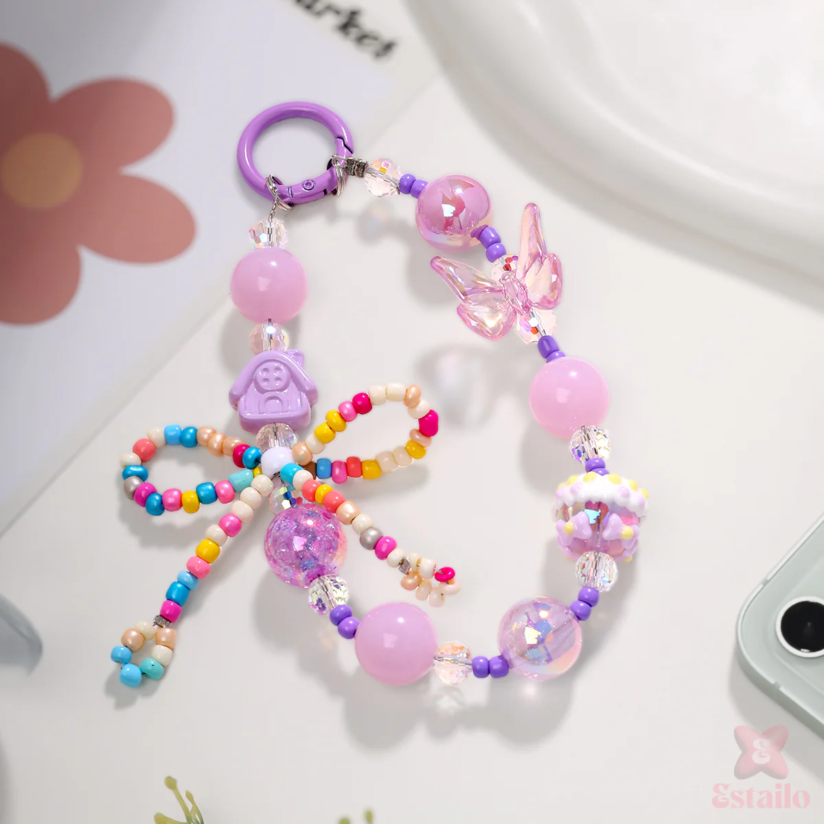 Fairy Bow Flutter Phone Charm - Image 3