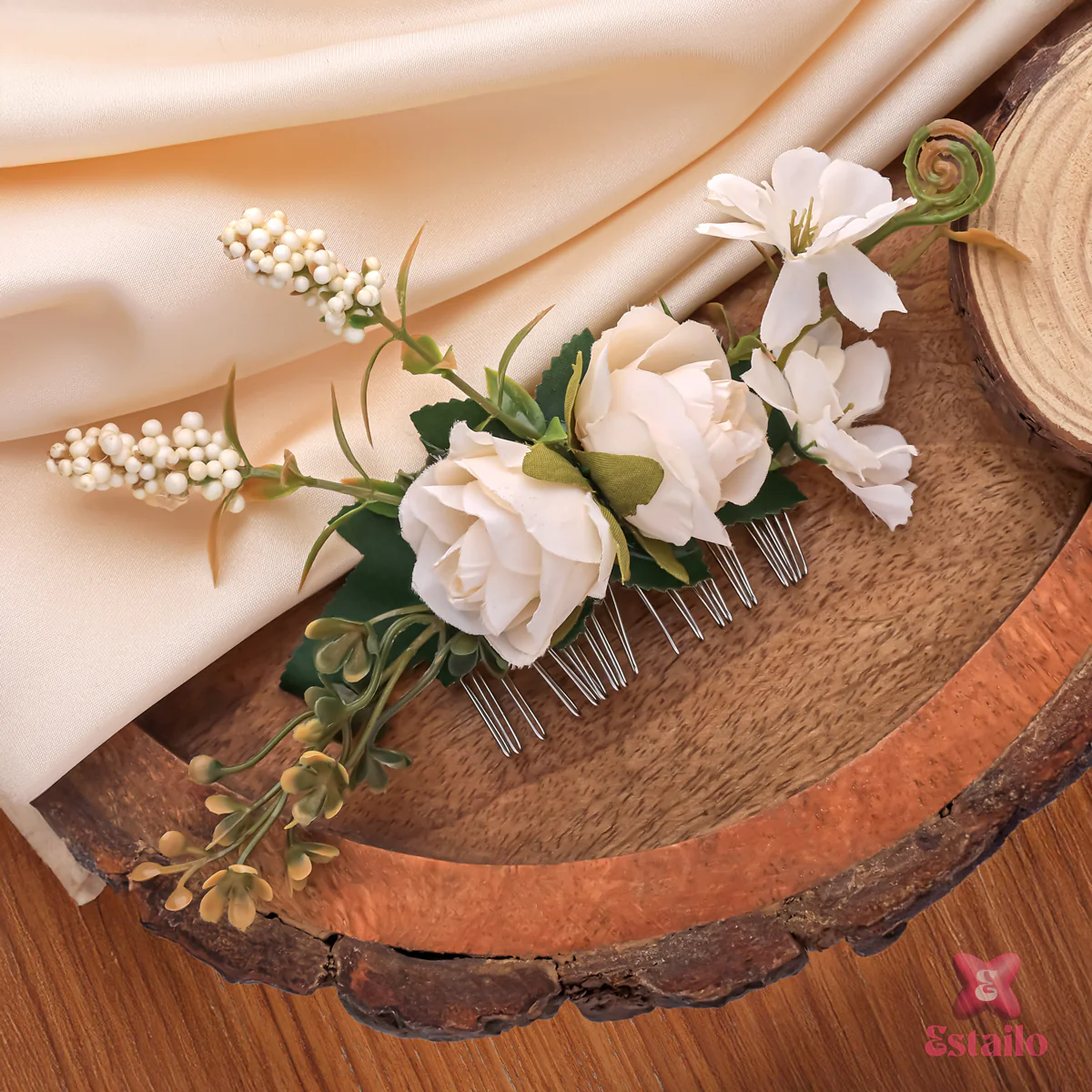 Floral Elegance Bridal Comb