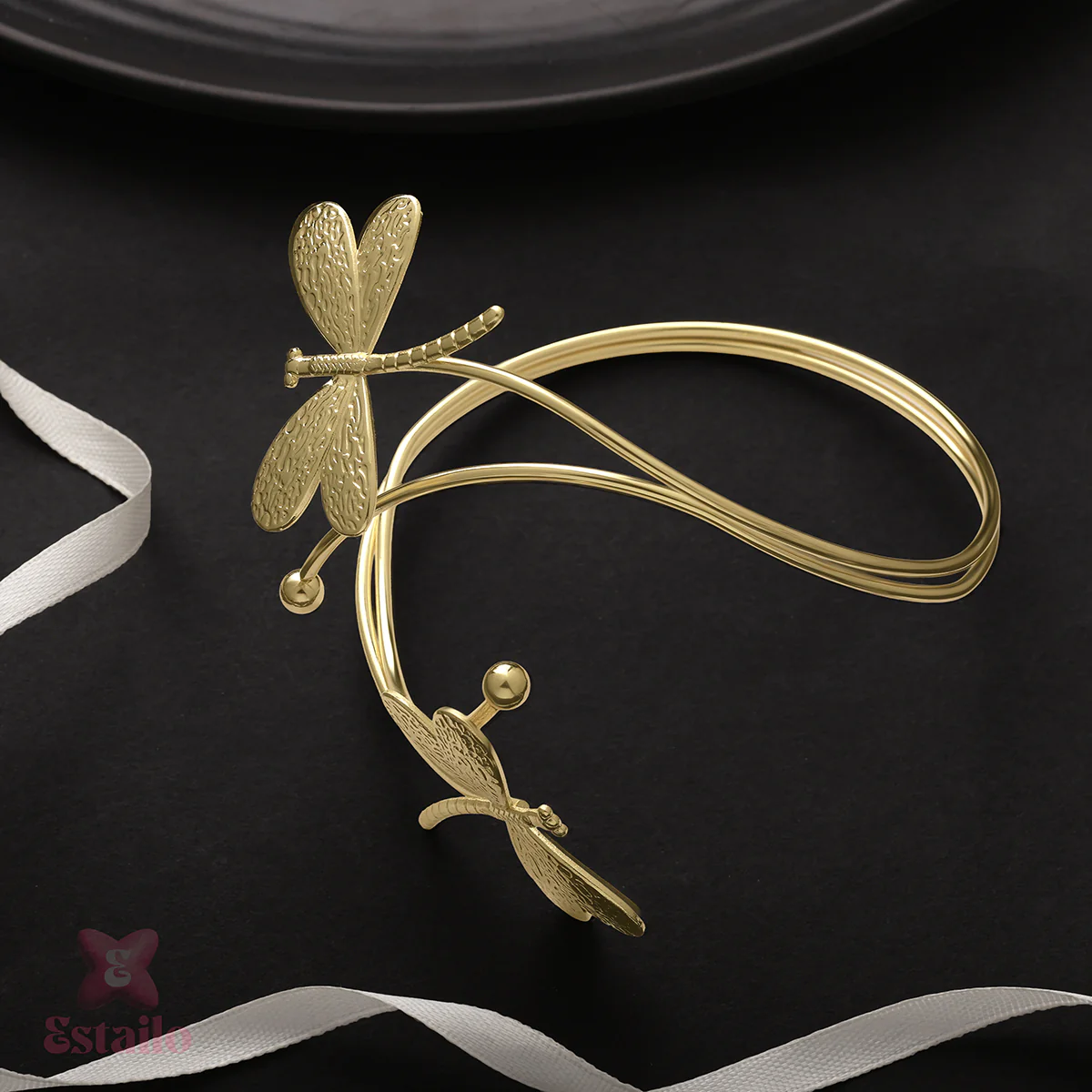 Gold Dragonfly Arm Cuff - Image 3