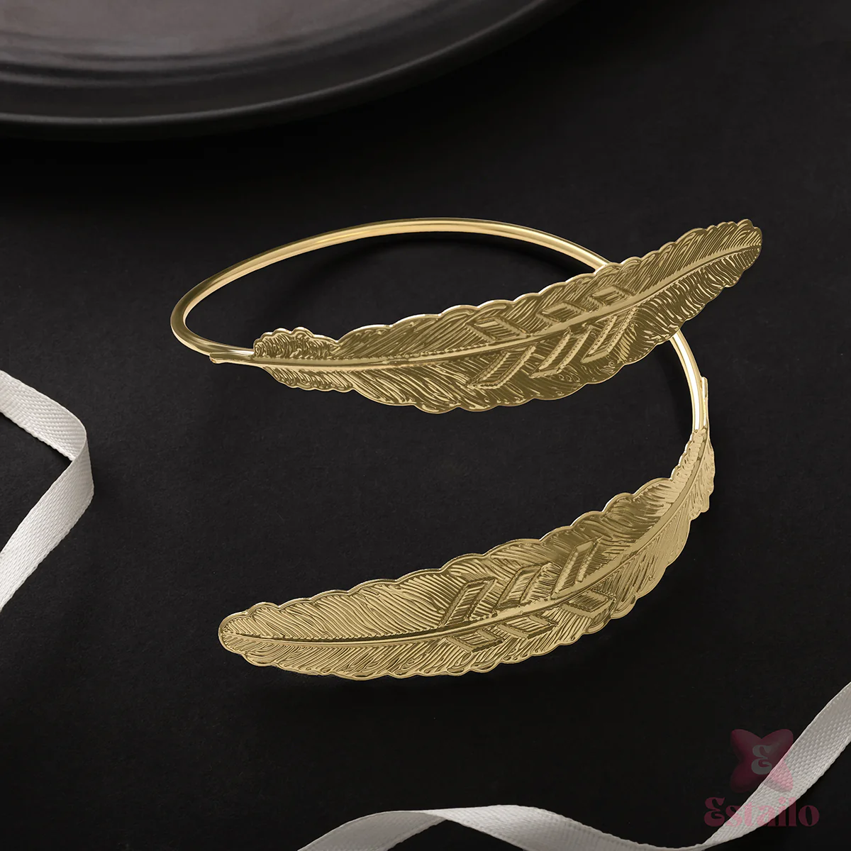 Golden Leaf Upper Arm Cuff - Image 2