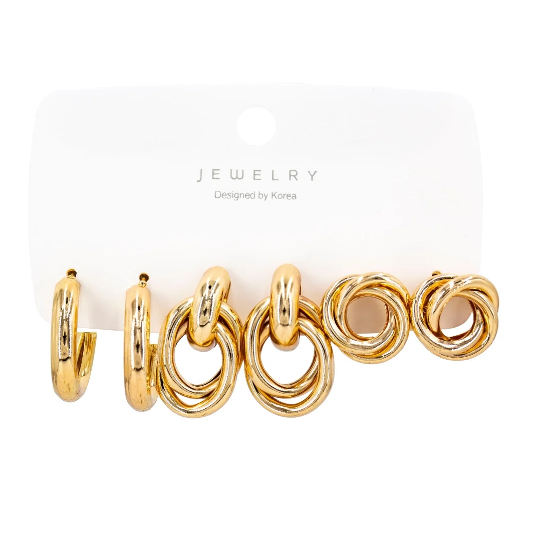 K-Trend Chunky Combo Earring - Image 4