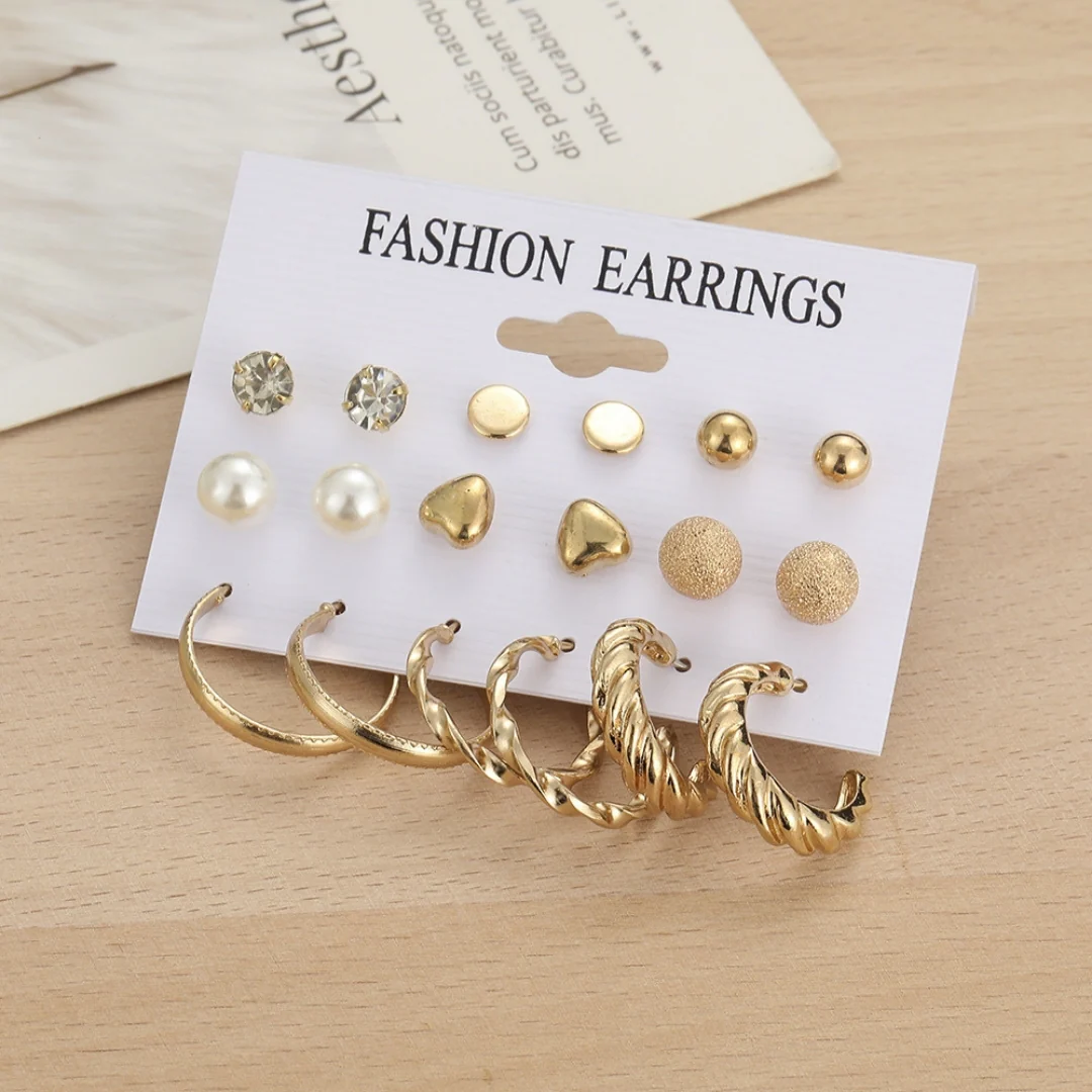 Luxe Loop & Stud Set Combo Earring - Image 3