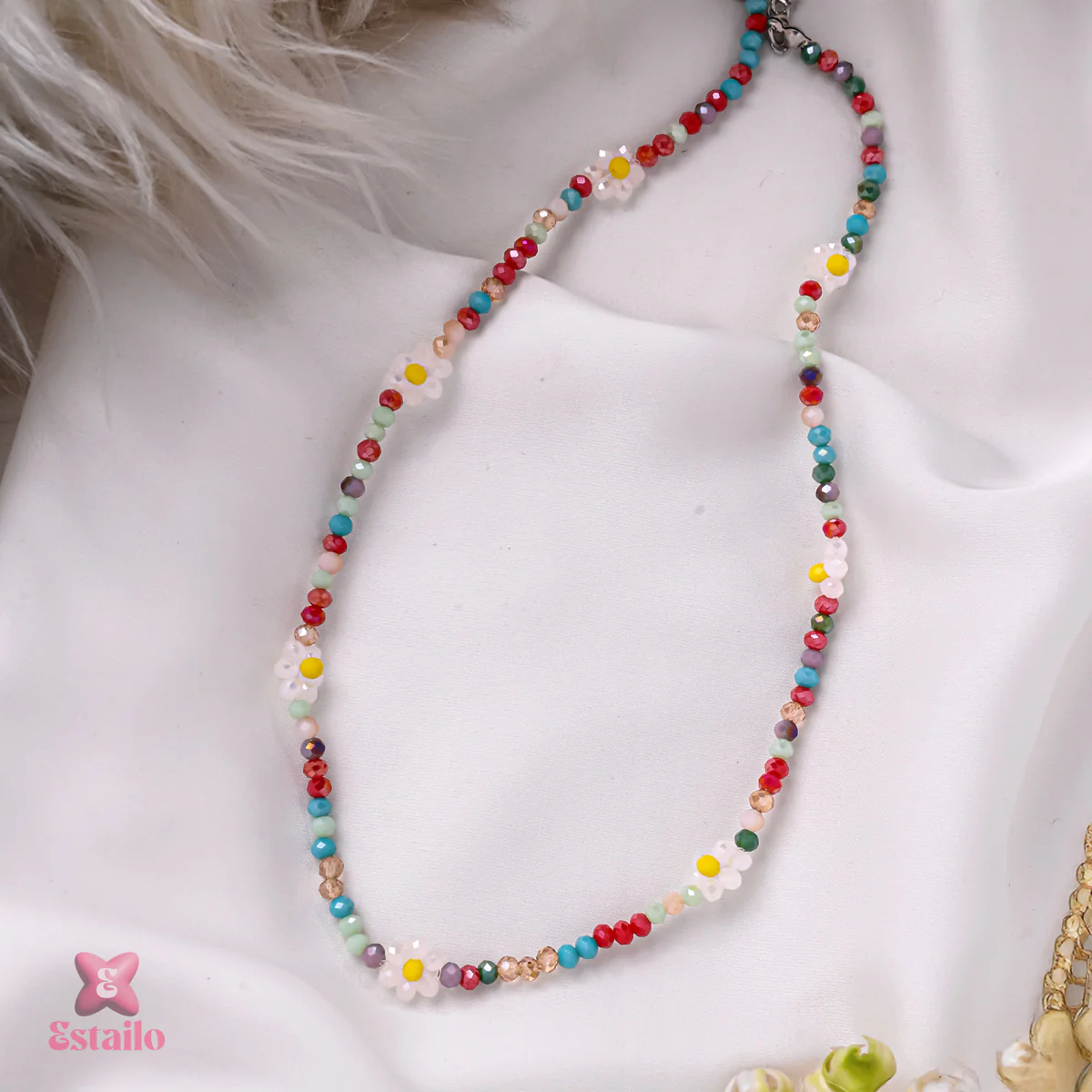 Rainbow Bloom Necklace - Image 2
