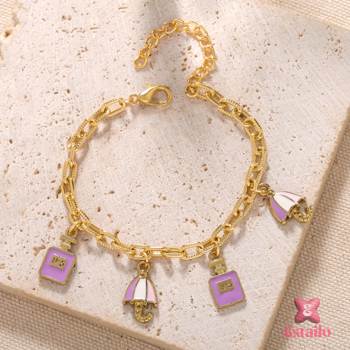 Rainy Day Glam Charm Bracelet