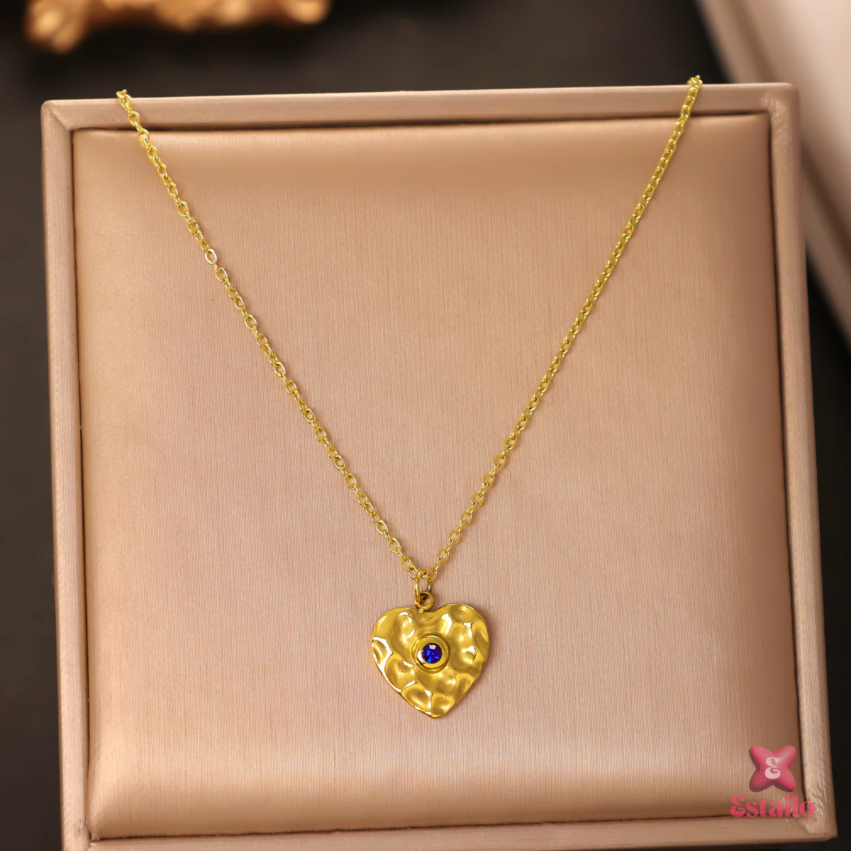 Sapphire Heart Necklace - Image 2