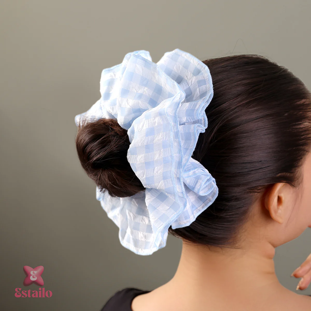 Summer Sky Oversized Scrunchie - Image 3